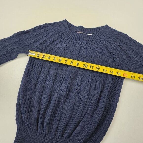 Guinevere Sweater‎ Womens Small Blue Wool Blend Knit L/S Pullover Anthropologie - Picture 5 of 9
